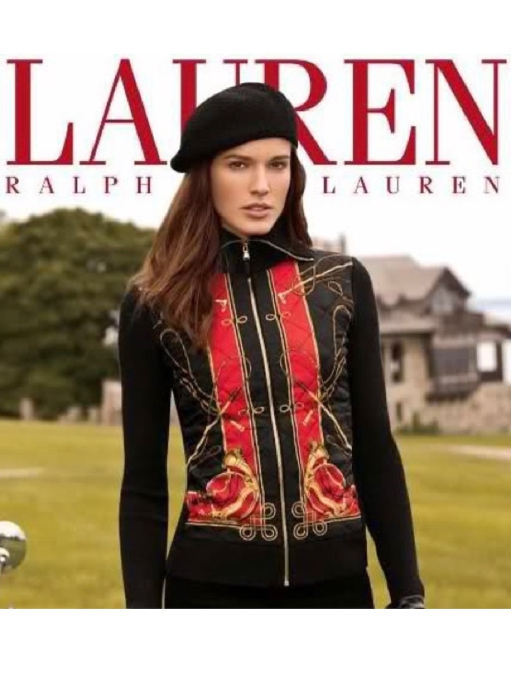 Ralph Lauren Equestrian Wool Silk Sweater Cardigan 1X Plus